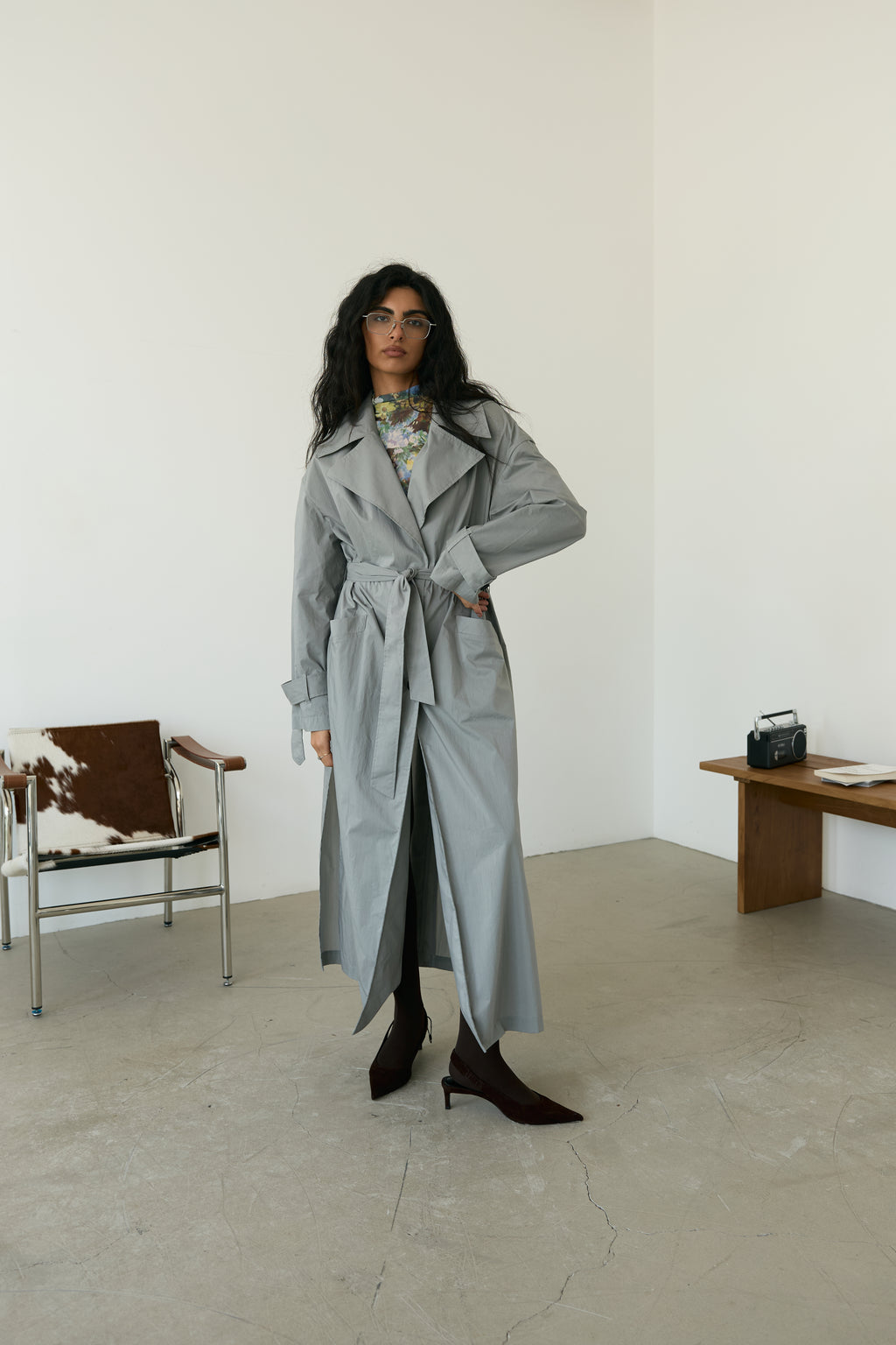 DUST GREY SUMMER TRENCH