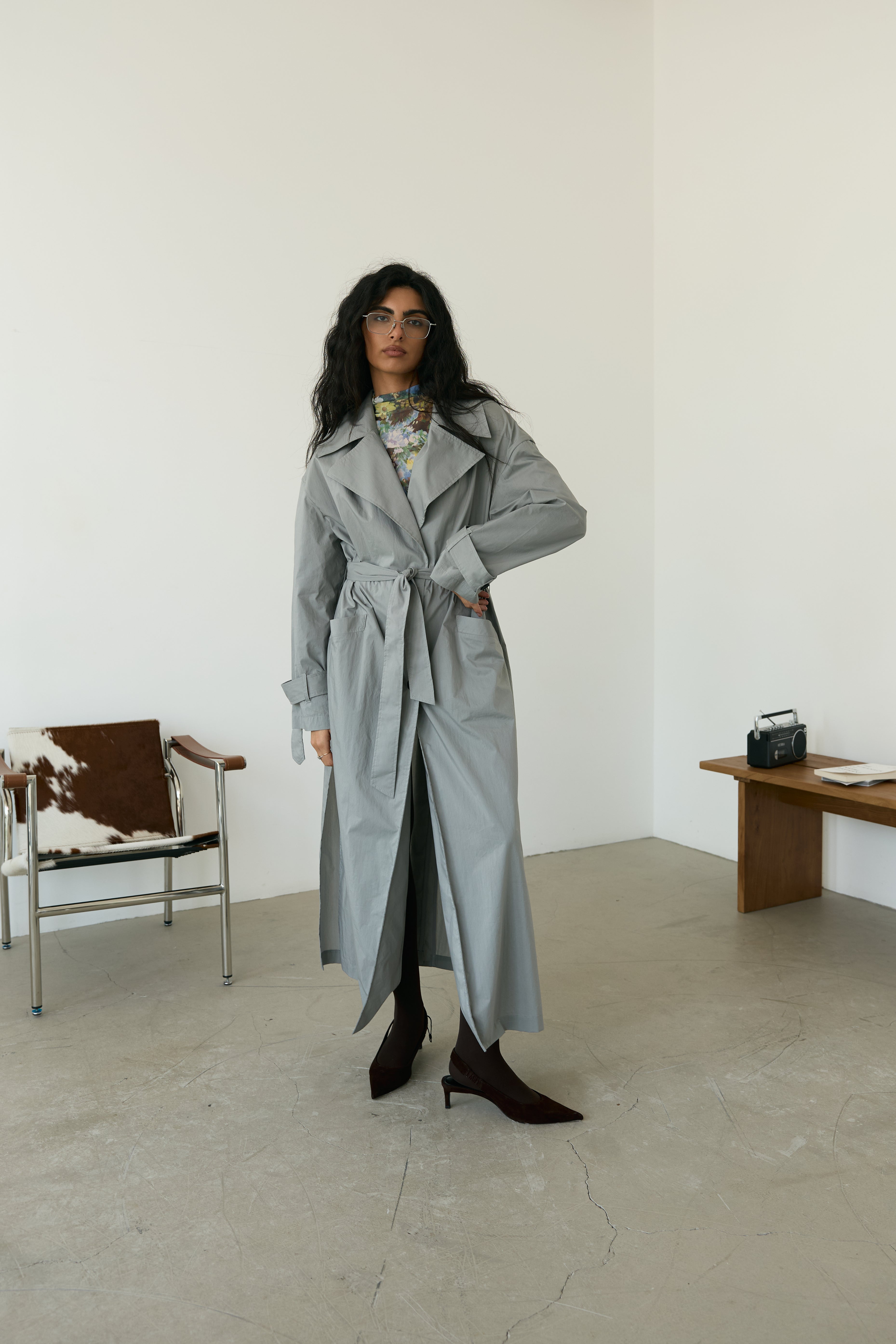 DUST GREY SUMMER TRENCH