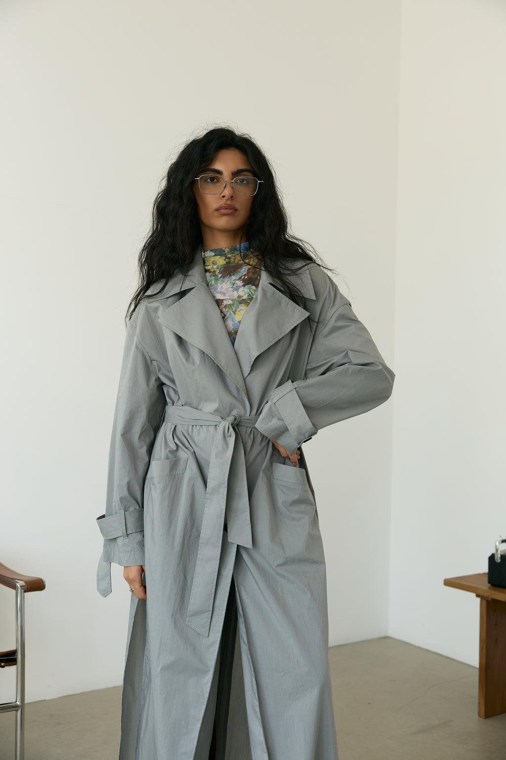 DUST GREY SUMMER TRENCH